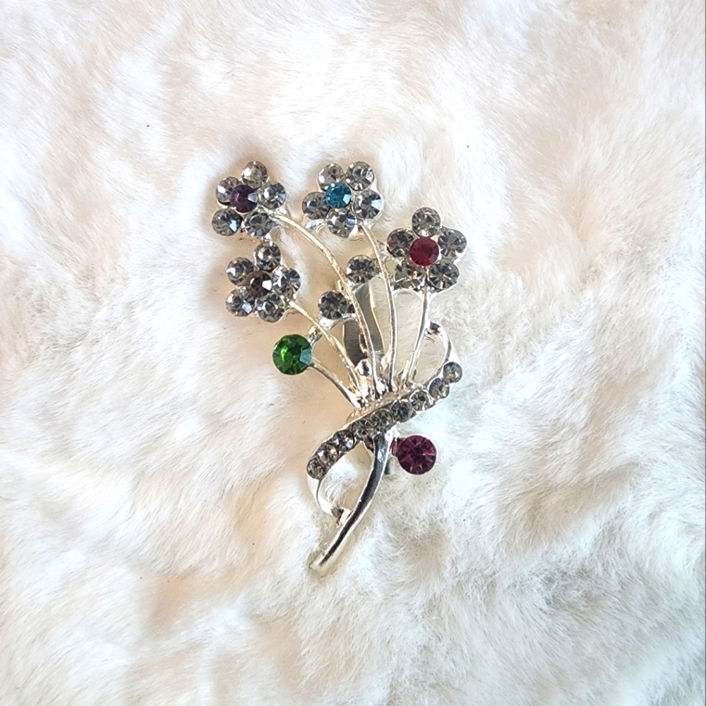 🔥BEAUTIFUL FLOWER SILVER BROOCH🔥 - Picture 3 of 6